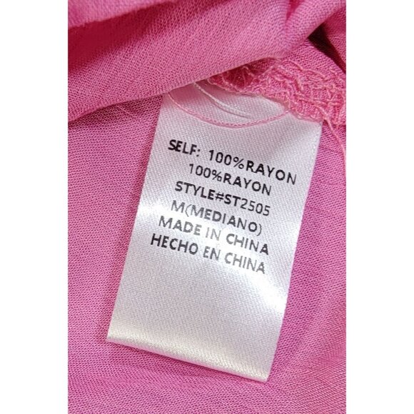 GeeGee Ultra Soft Lightweight Button Up Long Sleeve Top Pink Shirt Womens M New - Picture 5 of 9